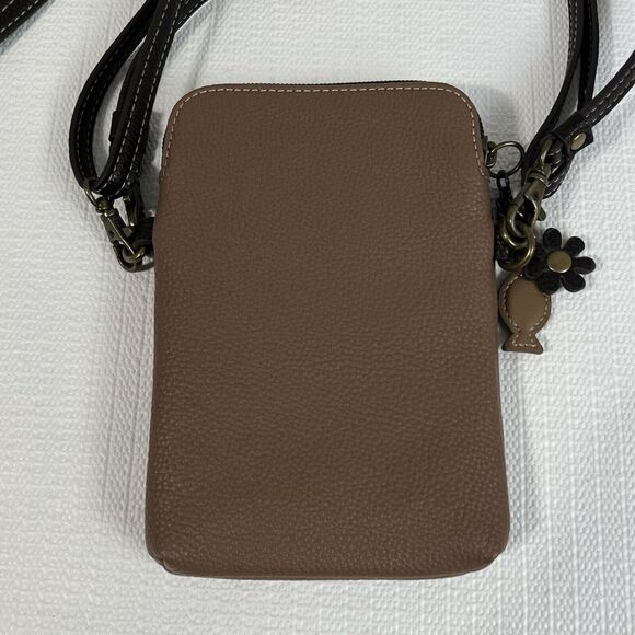 Chala CAT Cellphone Crossbody Handbag Brown PETA Approved Vegan Leather - Picture 5 of 16